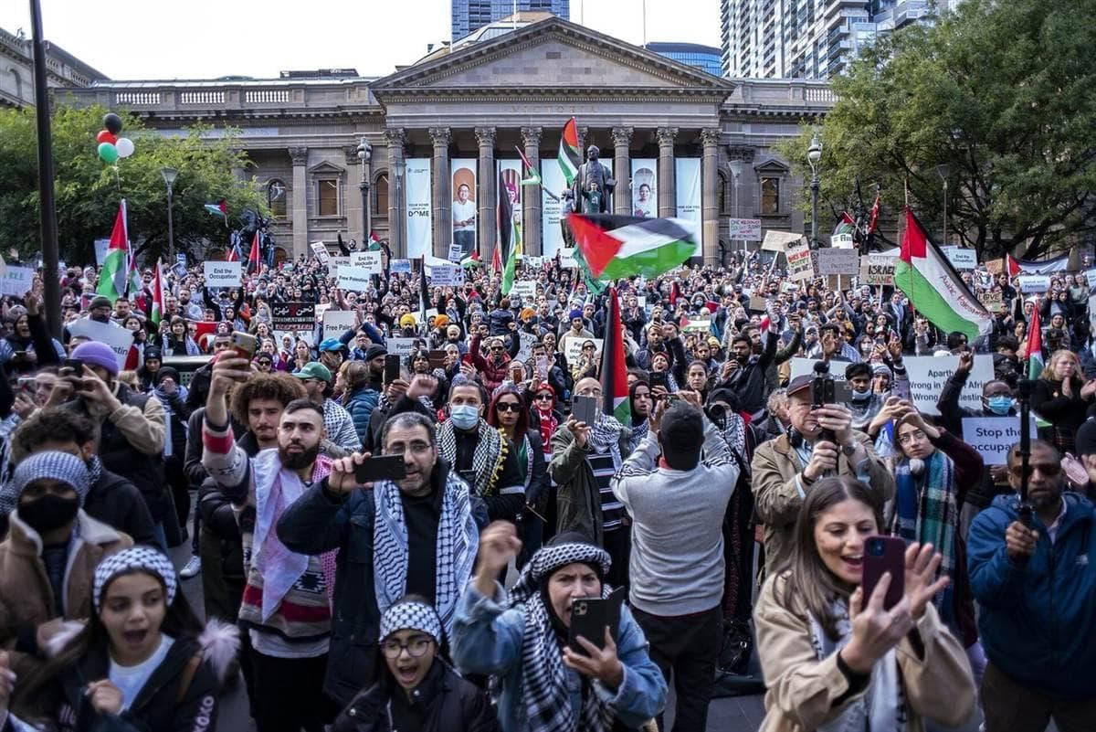 A Free Palestine rally in Melbourne, May 2021