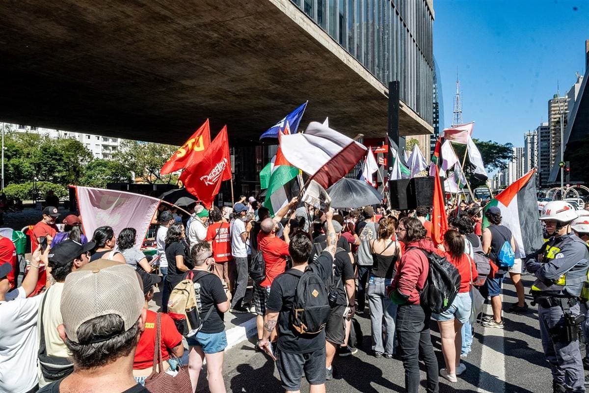 A demonstration for Palestine in São Paulo, November 2025