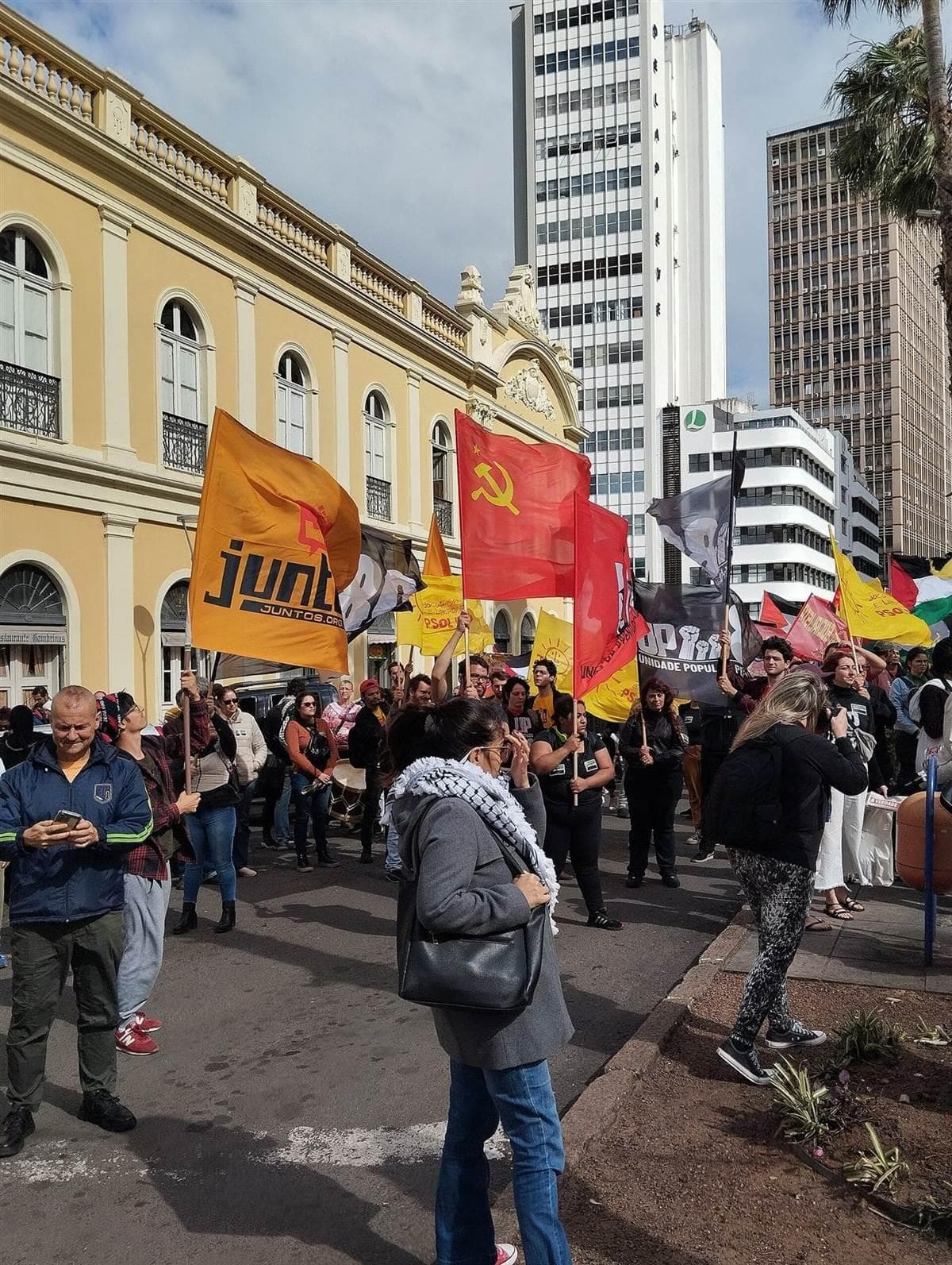 A rally for Palestine in Porto Alegre, November 2023