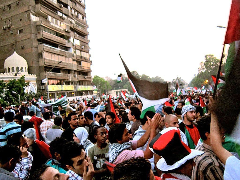 Free Palestine rally, Cairo, 2011
