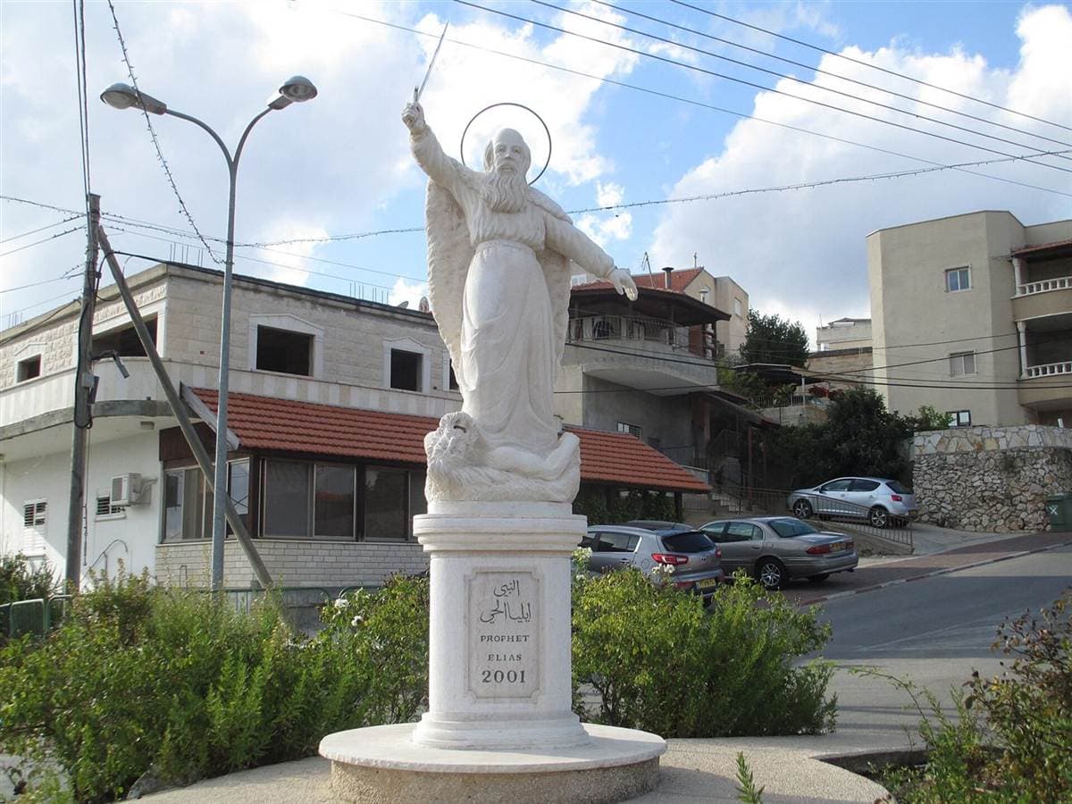 A statue of the Prophet Elias in Fassuta