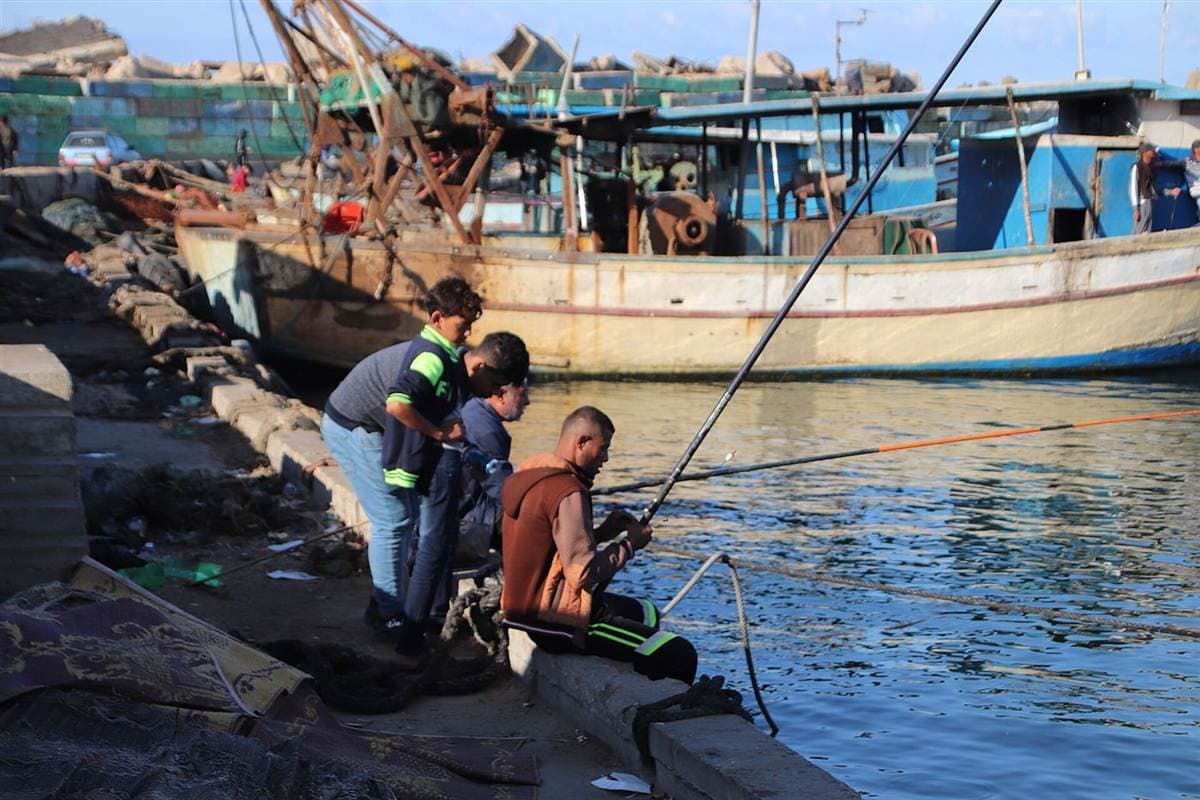 Fishermen at the harbour