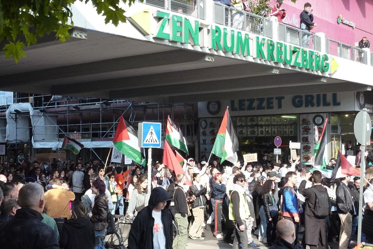 A Free Palestine rally in Berlin, April 2022