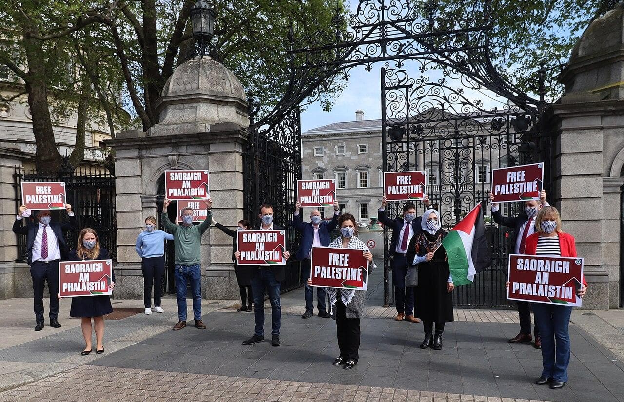 A Free Palestine gathering in Ireland, May 2021