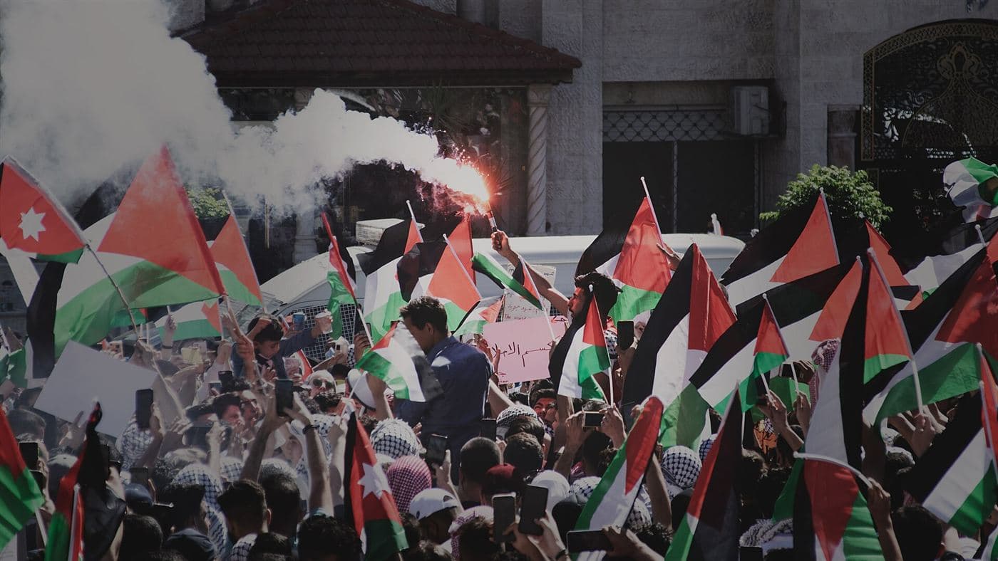 Protest in solidarity with Palestine, Amman, May 2021