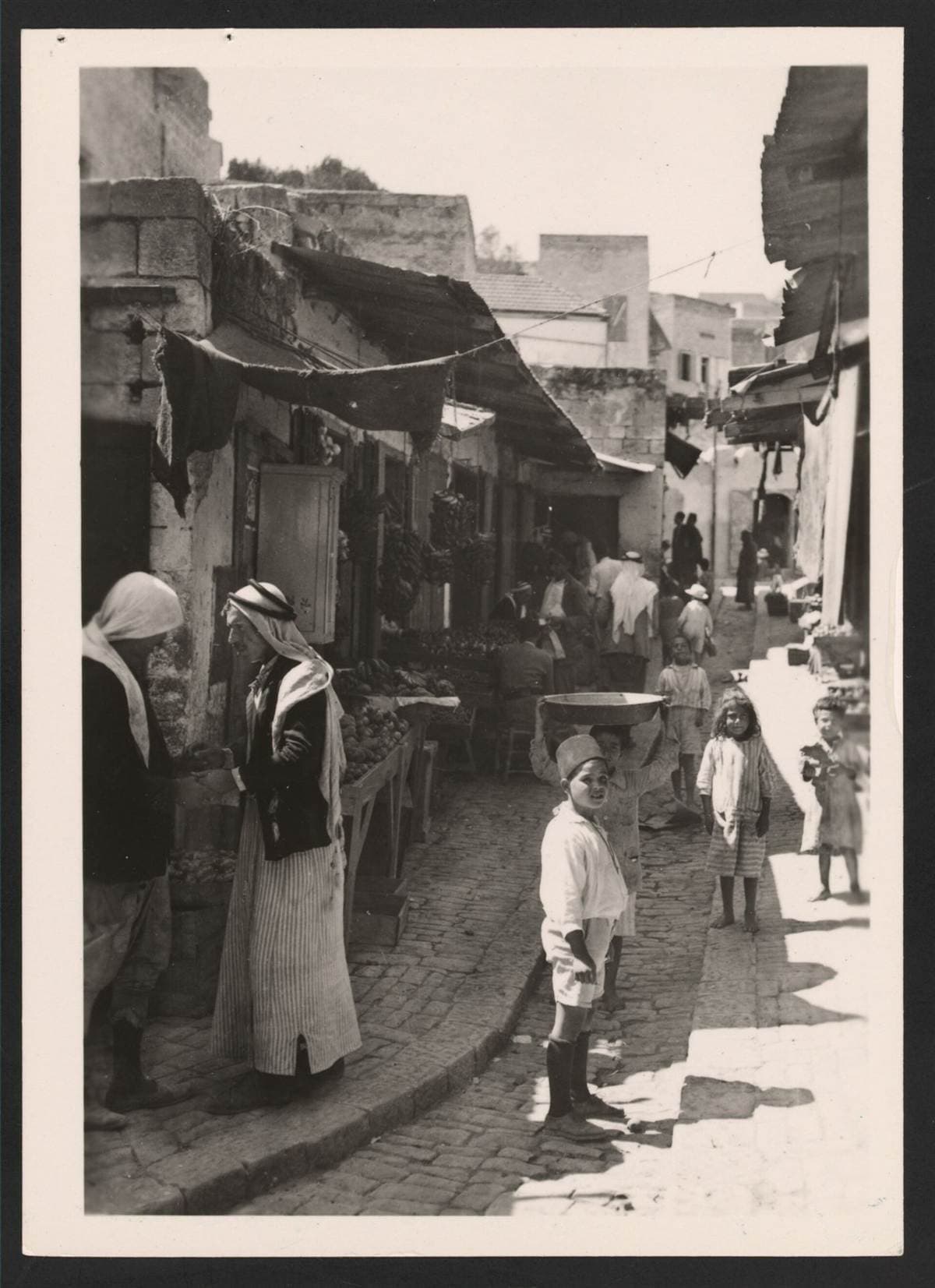 A vegetable market, 1930s