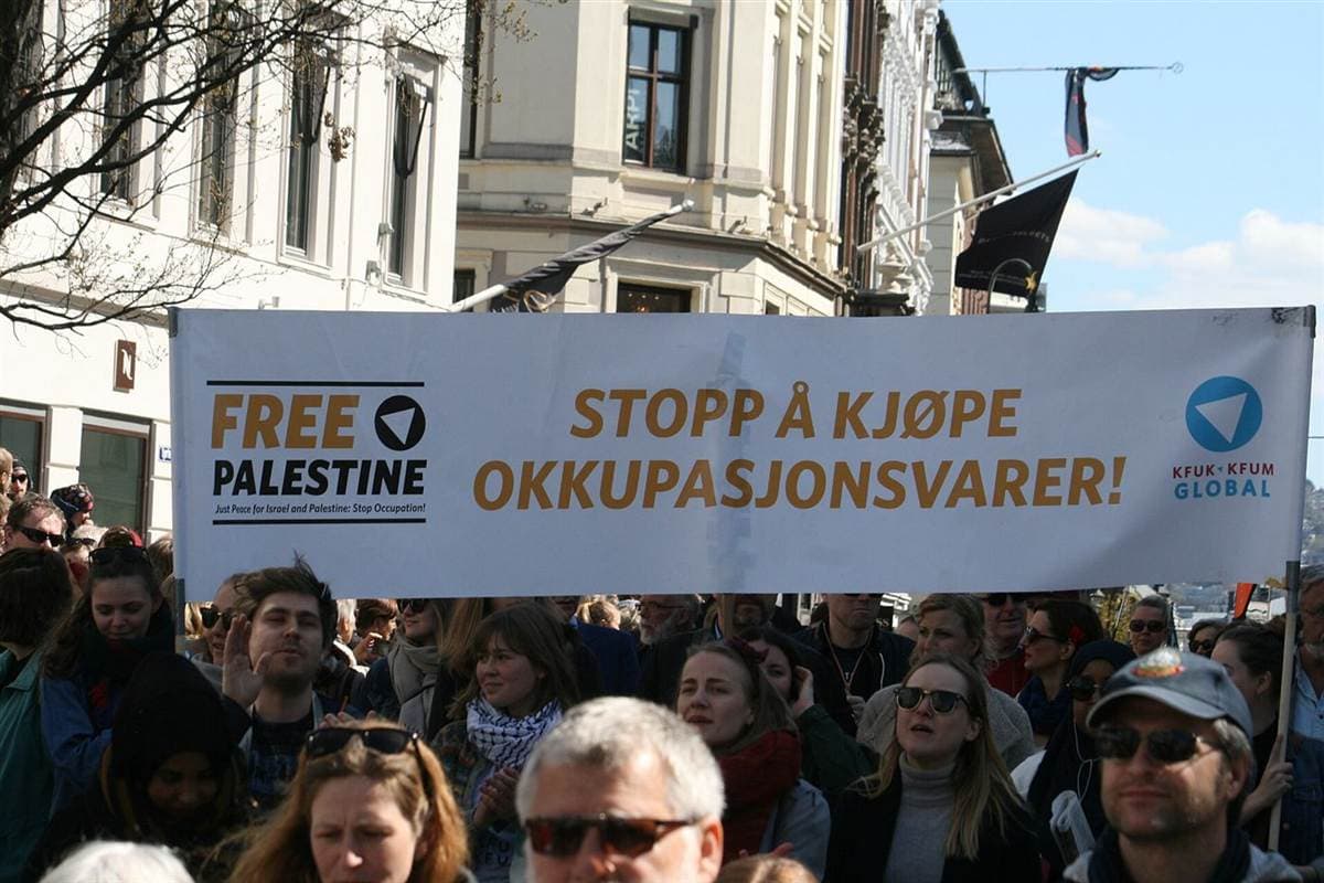 A Free Palestine protest in Oslo