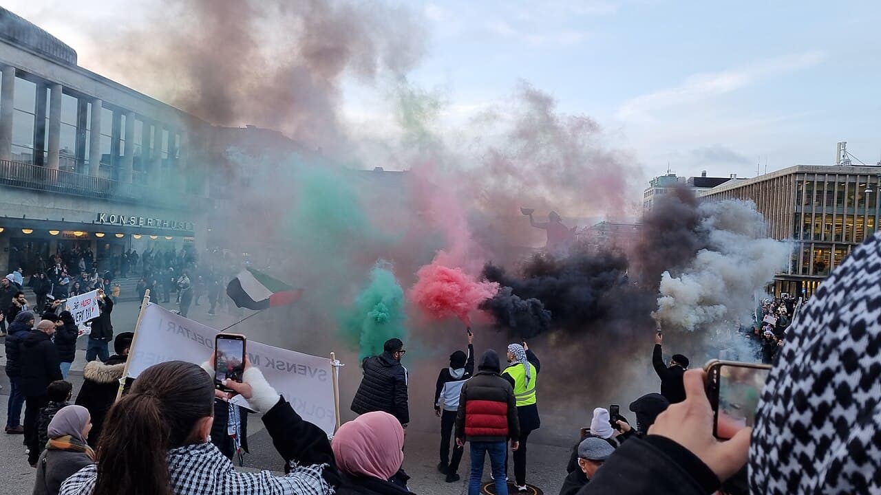 A demonstration for Palestine in Gothenburg, November 2023