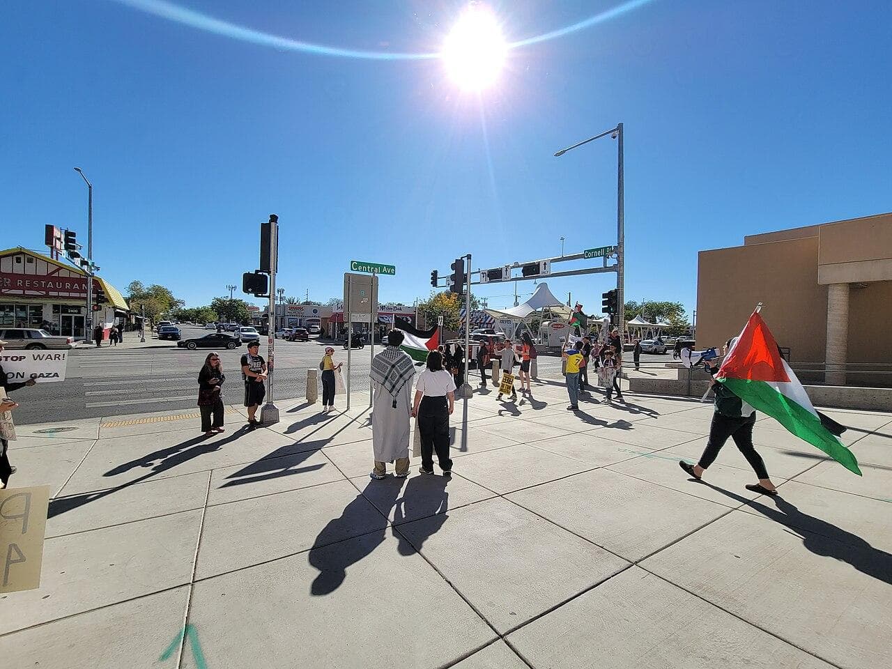 A rally for Palestine at the University of New Mexico, Albuquerque, October 2023